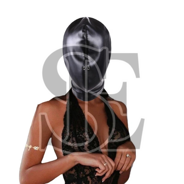 leather bdsm hood