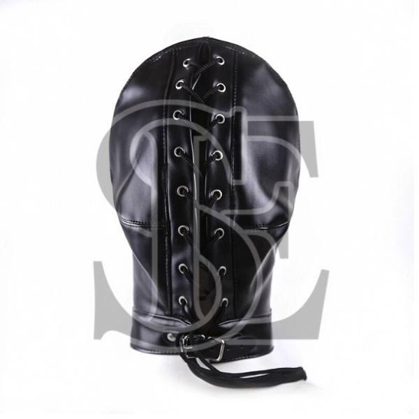 leather bdsm hood