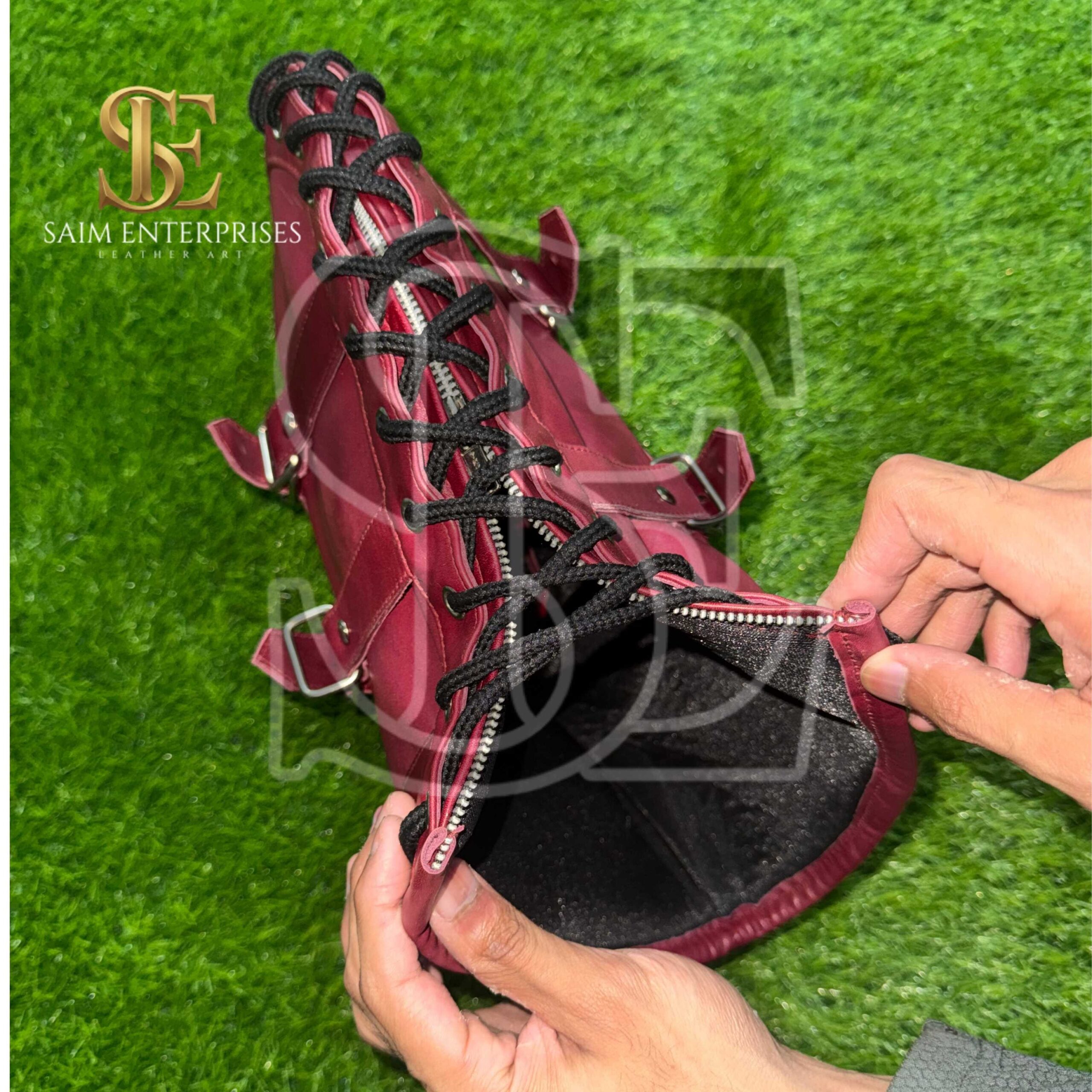 Handmade Leather BDSM Bondage Hood Mask with Adjustable Buckles - Image 12