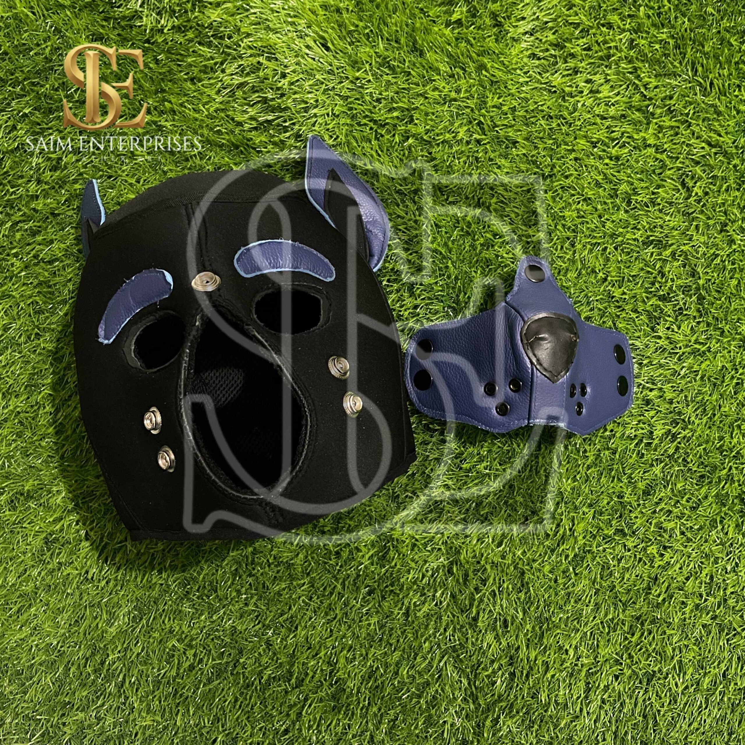 Handmade Custom BDSM Leather Bondage Puppy Hood - Image 7