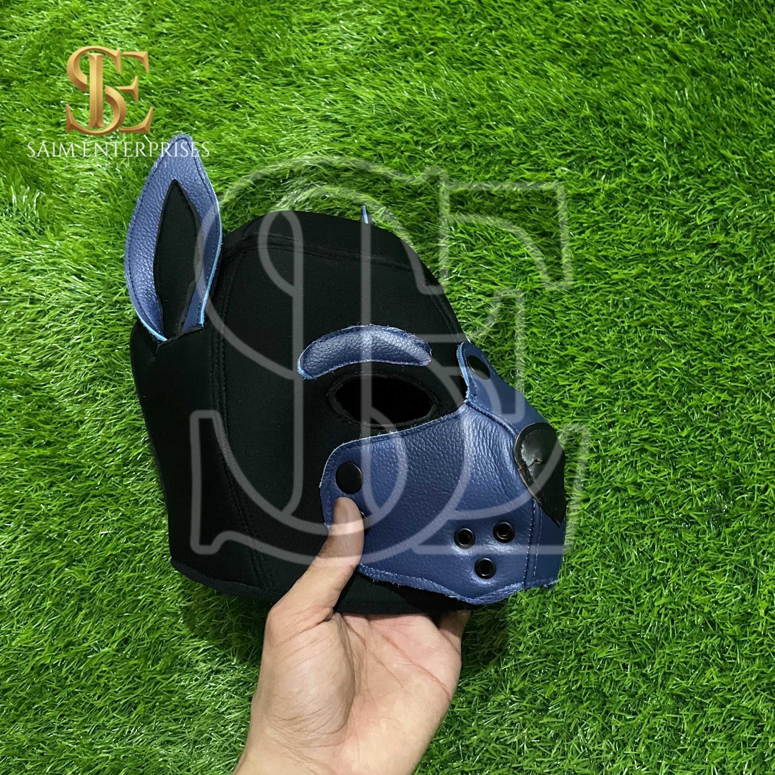 Handmade Custom BDSM Leather Bondage Puppy Hood - Image 10