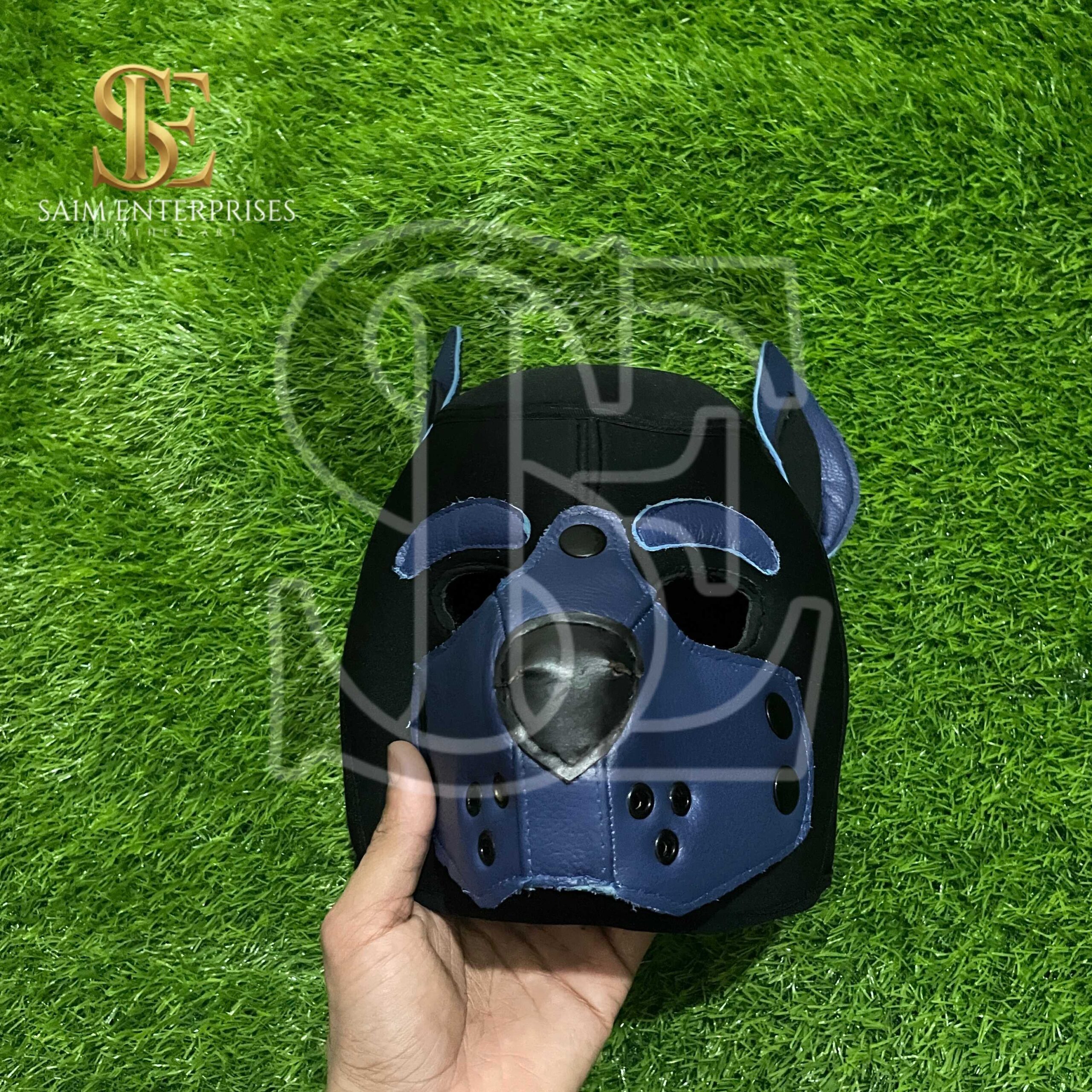 Handmade Custom BDSM Leather Bondage Puppy Hood - Image 11