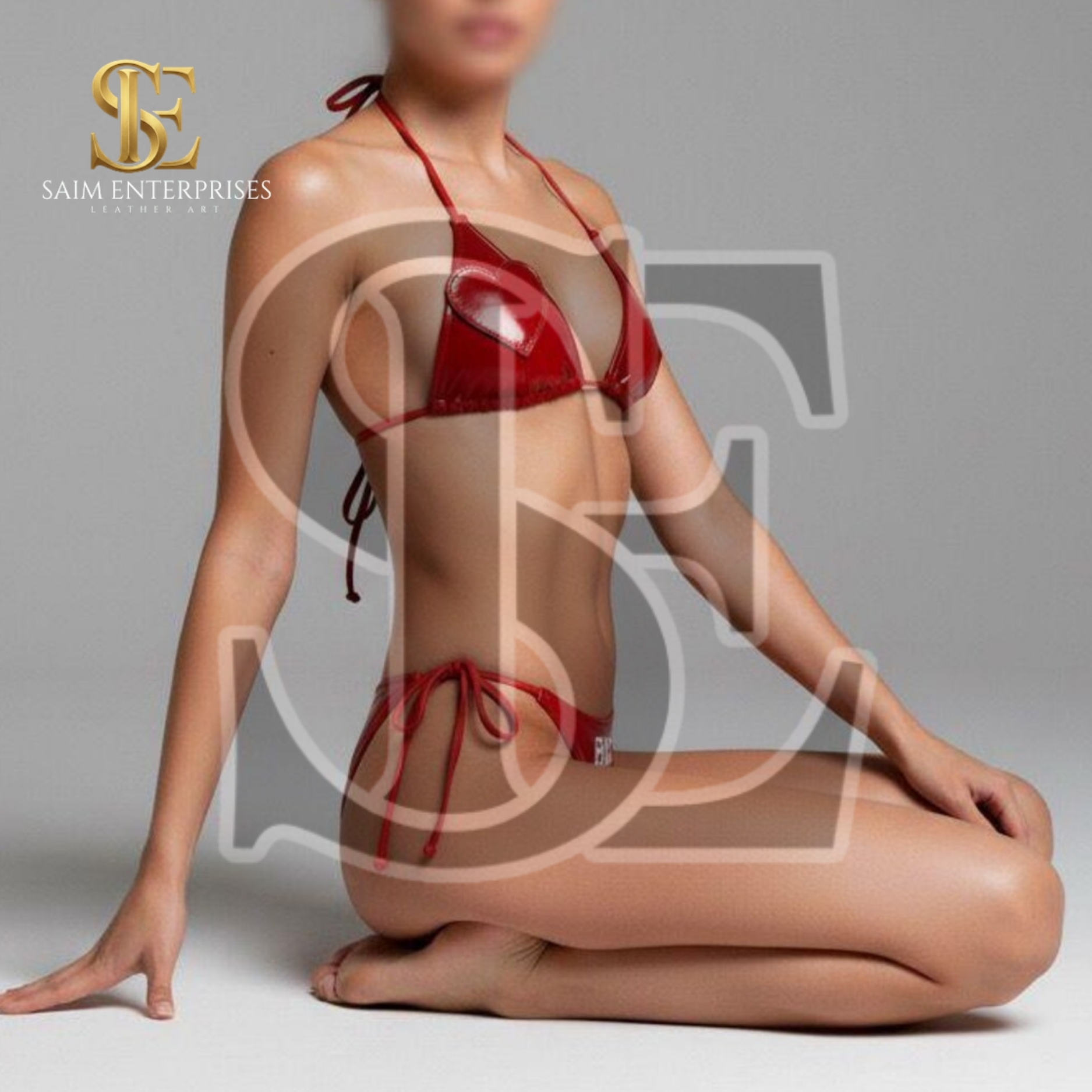 Red Queen of Spades Micro Bondage Bikini Set - Image 3