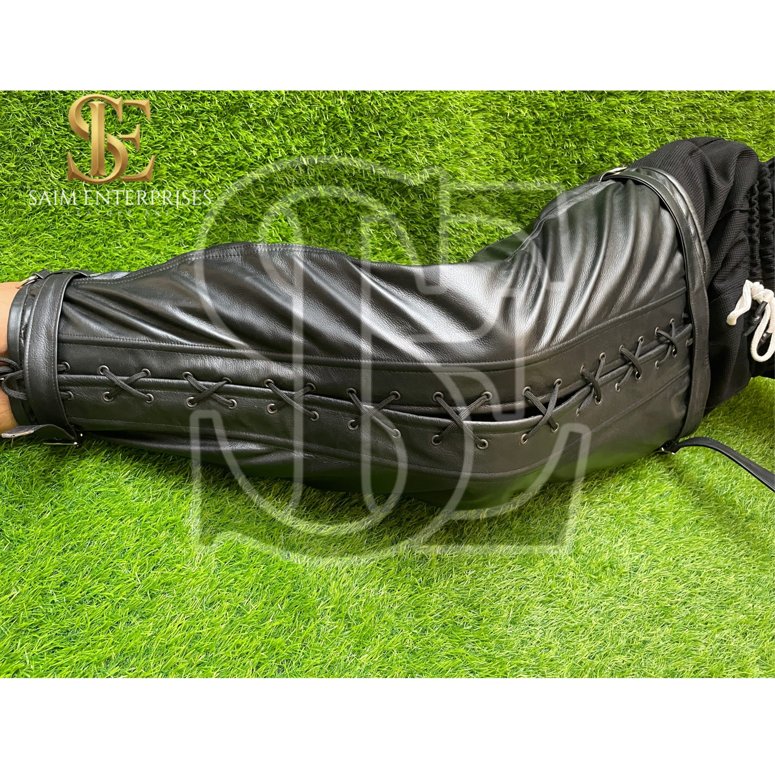 Custom Leather Bondage Leg Binder Restraint – Lockable Buckle Leg Cuffs | Handmade | Made to Measure