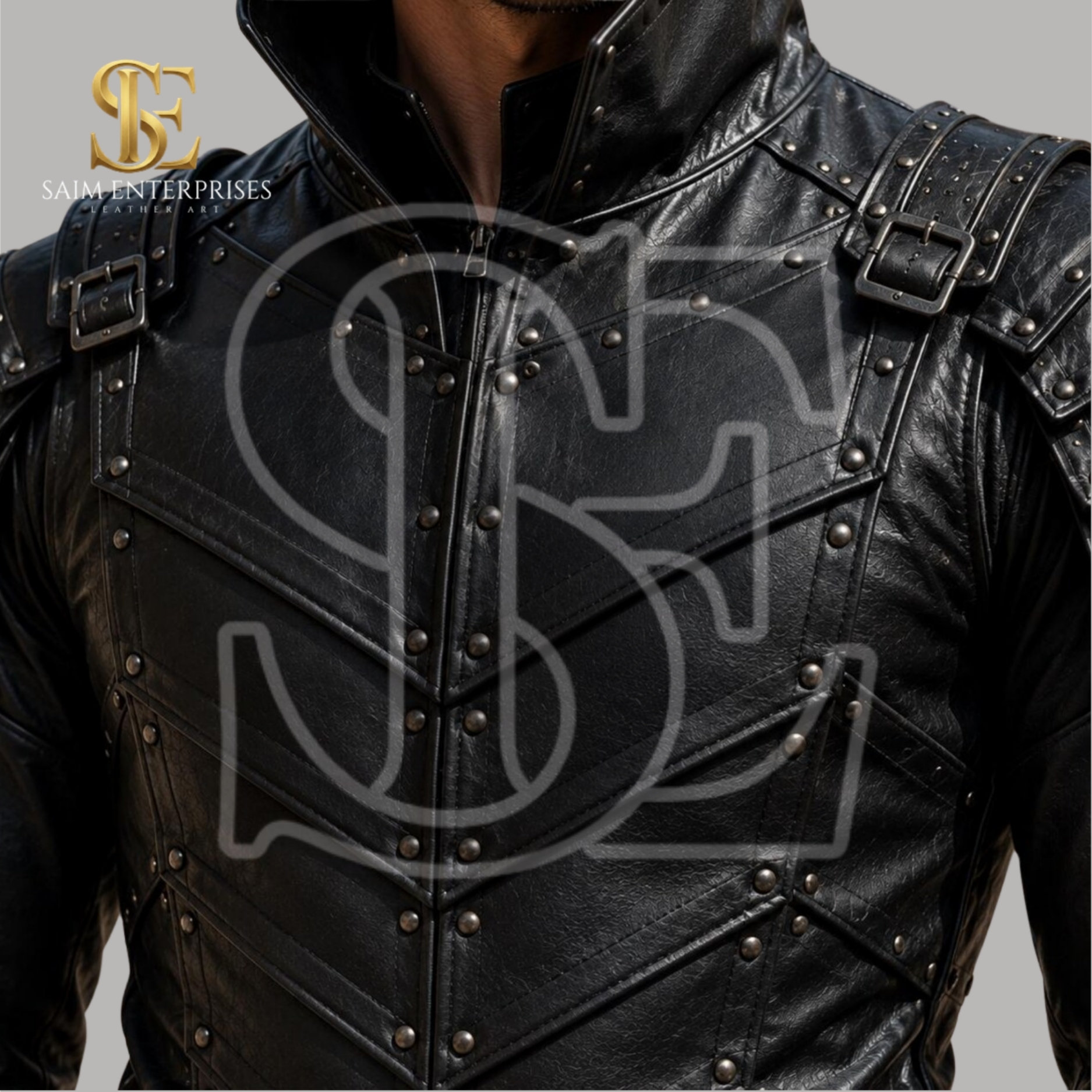 Genuine Cow Leather Gothic Renaissance Costume Halloween - Image 2