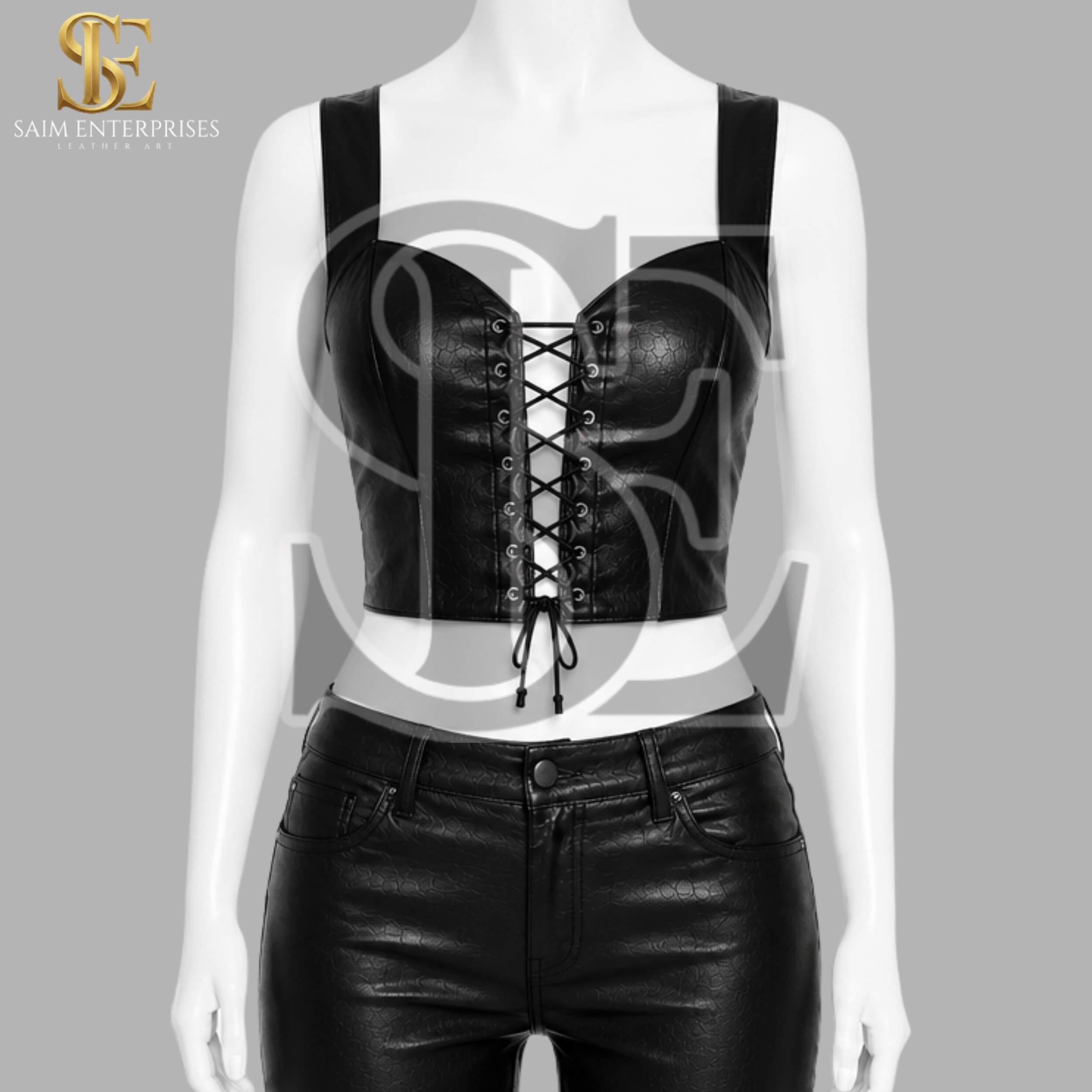 Handmade Women’s Leather Halloween Corset Top