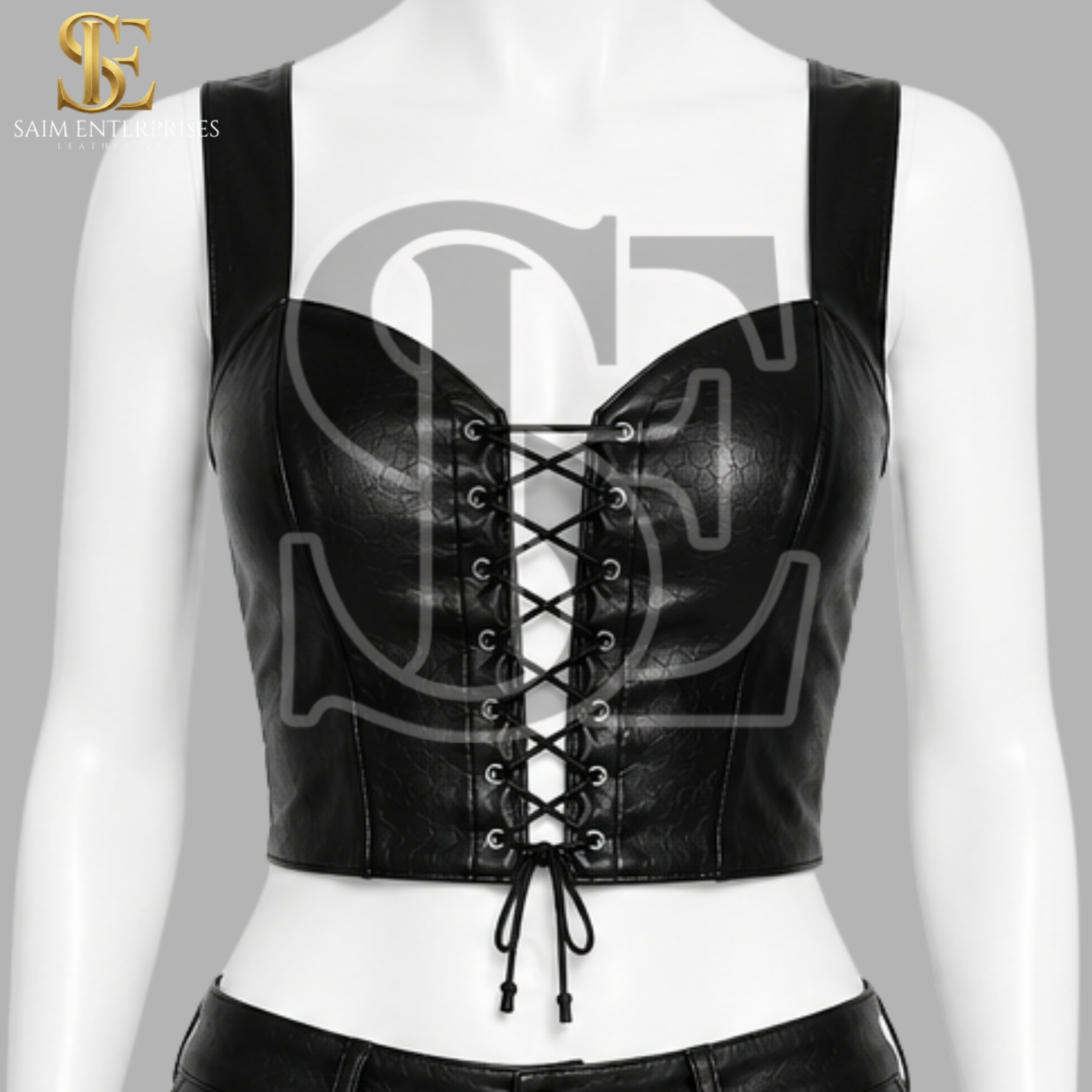 Handmade Women’s Leather Halloween Corset Top - Image 6