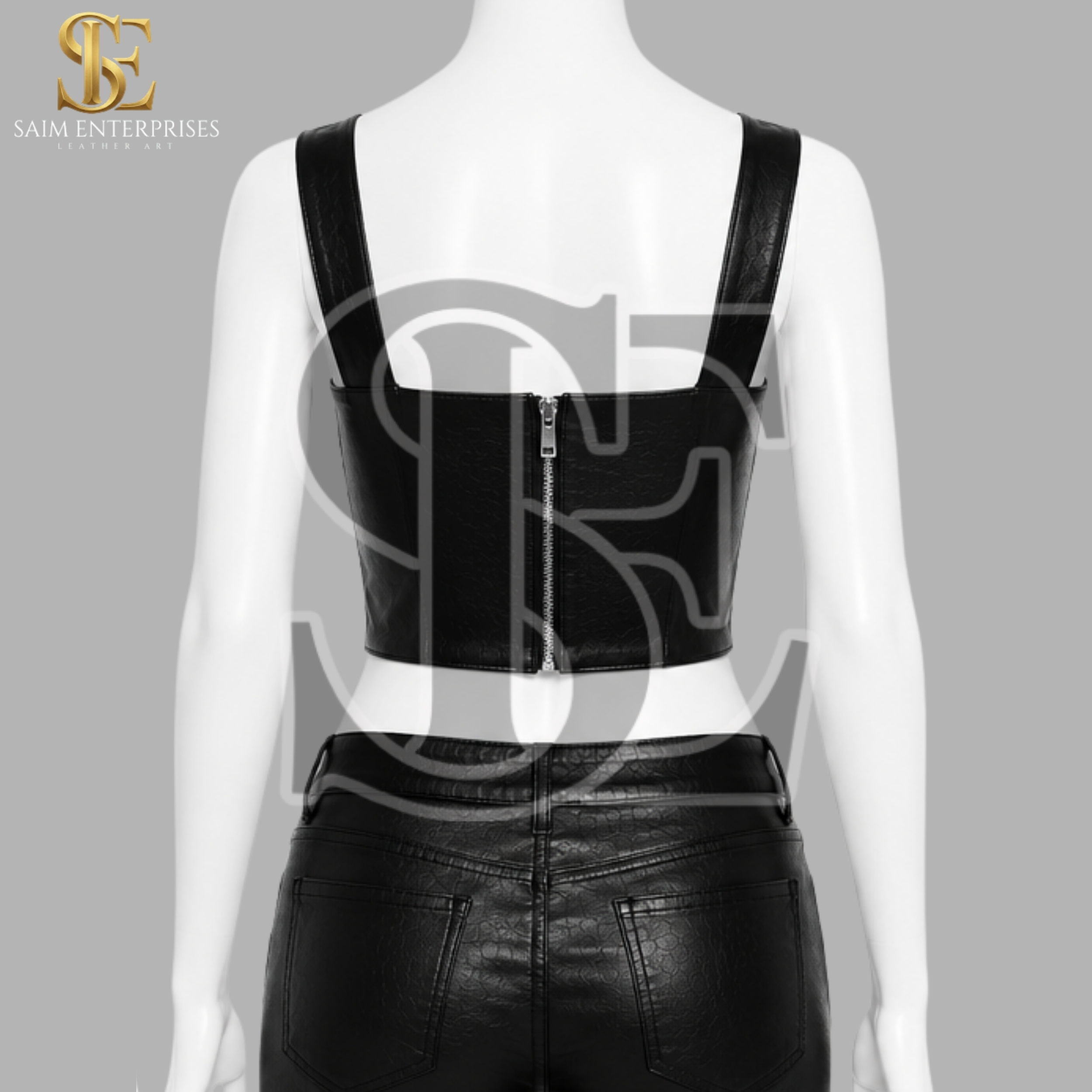 Handmade Women’s Leather Halloween Corset Top - Image 3