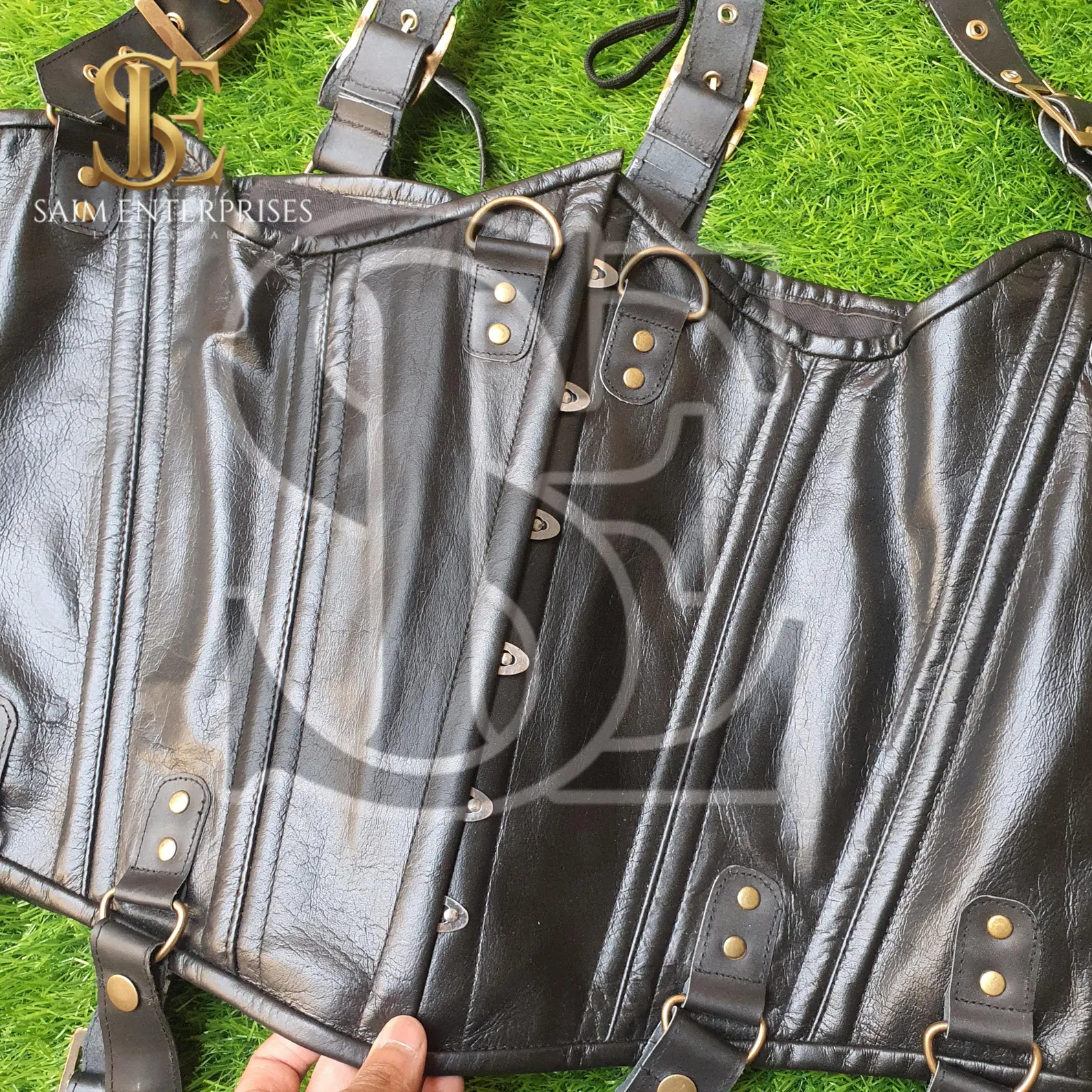 Artisan Crafted Genuine Leather Cosplay Underbust Corset - Image 11
