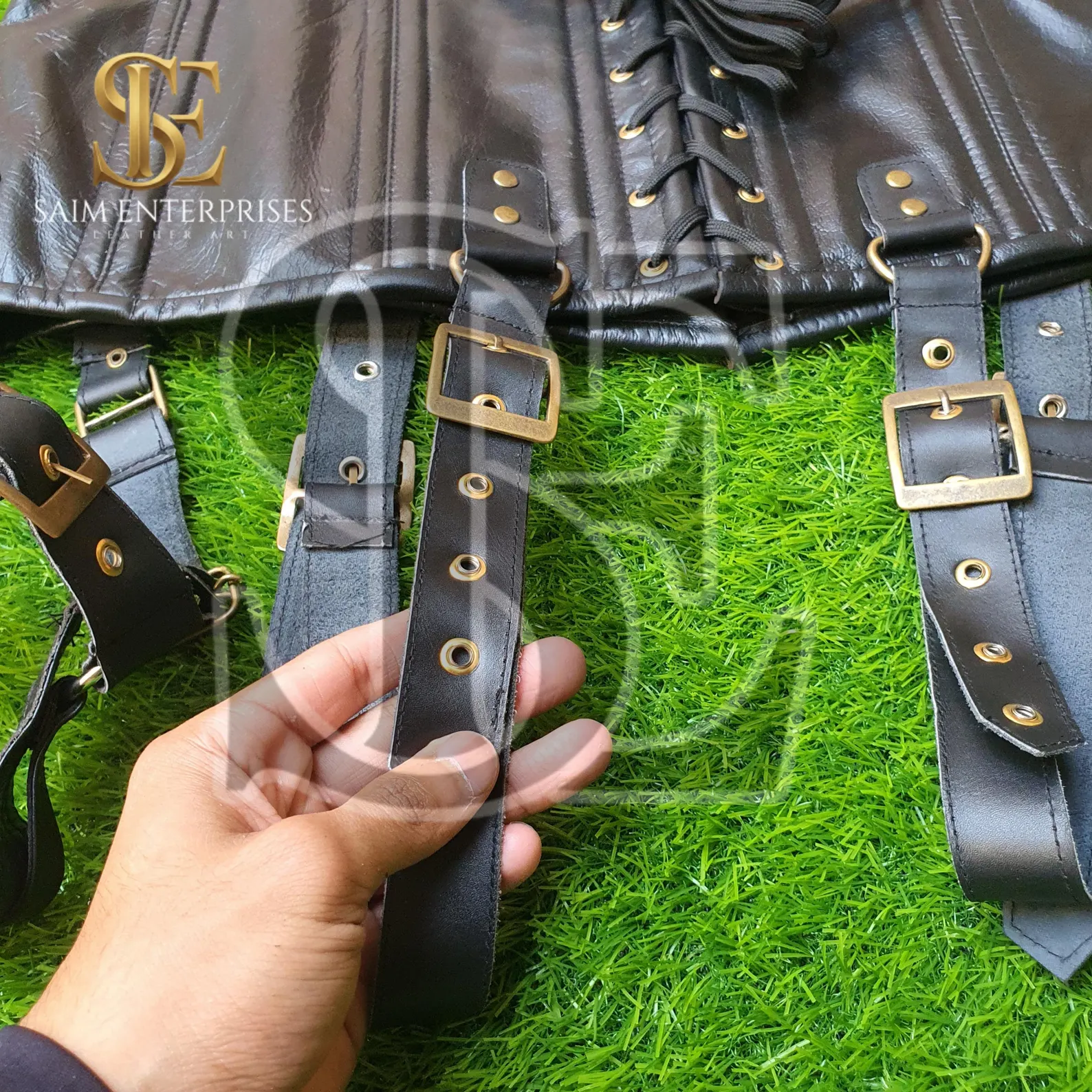 Artisan Crafted Genuine Leather Cosplay Underbust Corset - Image 6