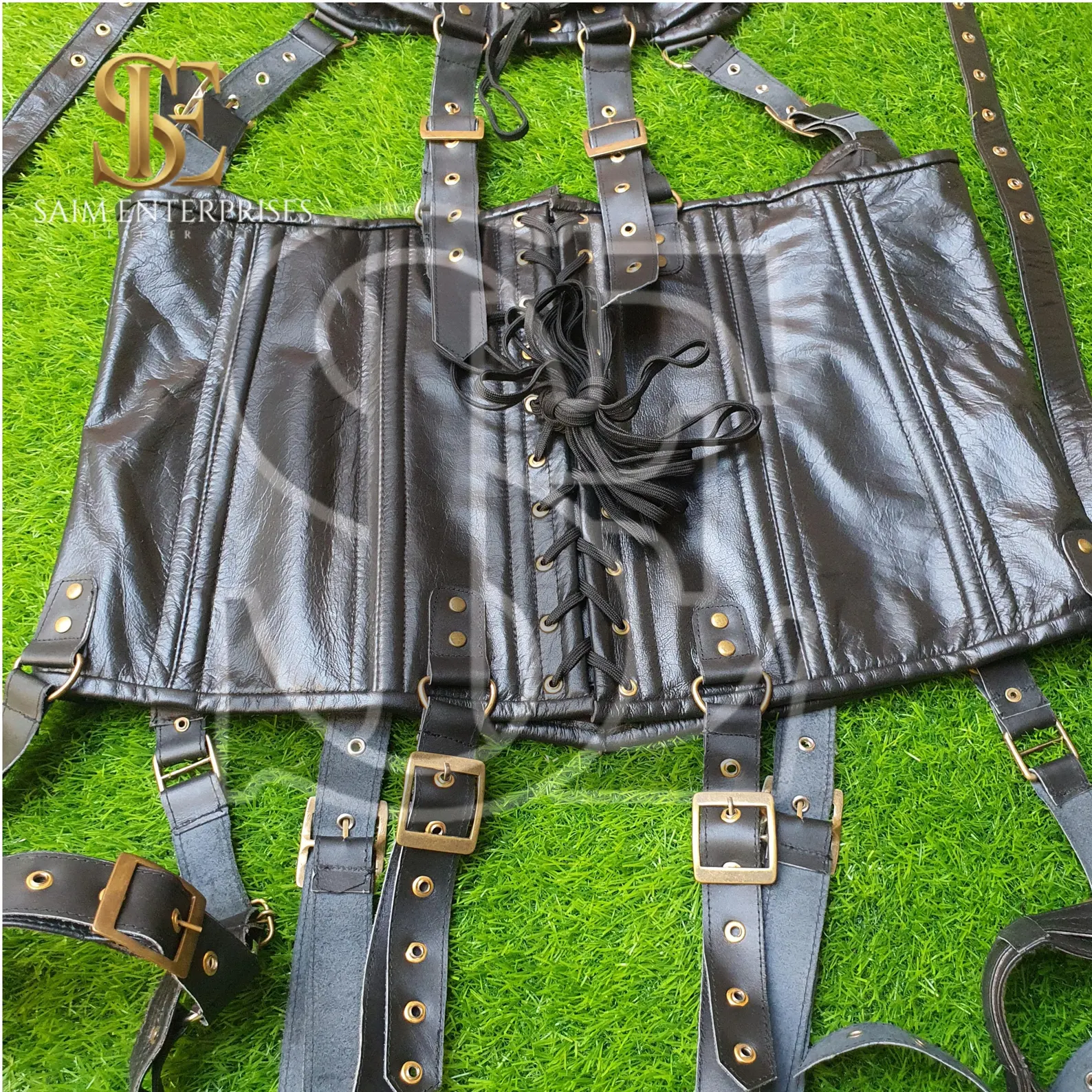 Artisan Crafted Genuine Leather Cosplay Underbust Corset - Image 4