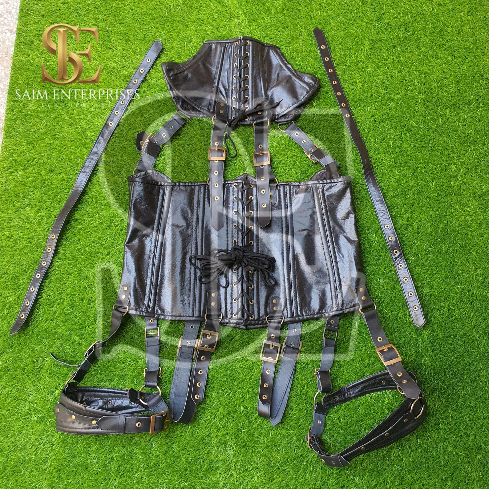 Artisan Crafted Genuine Leather Cosplay Underbust Corset - Image 2