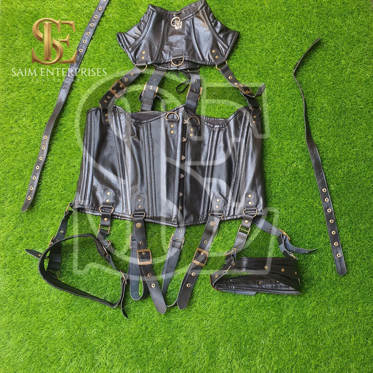 Artisan Crafted Genuine Leather Cosplay Underbust Corset - Image 14